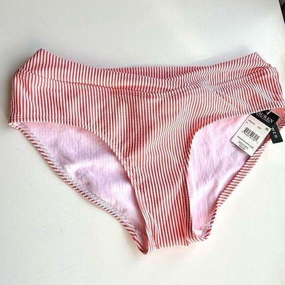 NWT Lauren Ralph Lauren striped bikini bottoms. Size 6 - Picture 1 of 5
